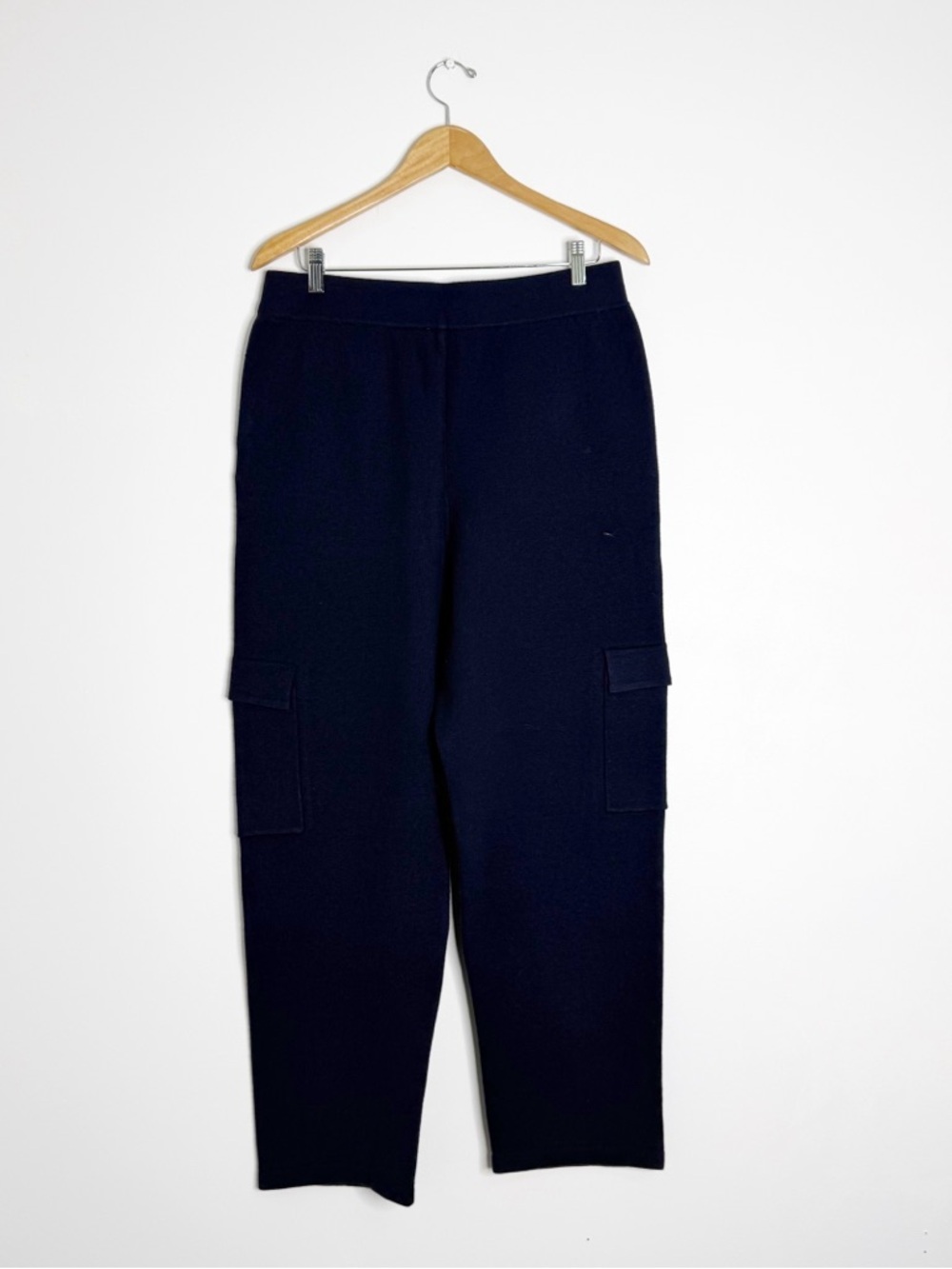 Haven Well Within Fleece Cargo Sweatpants Navy Large Relaxed - Picture 2 of 6